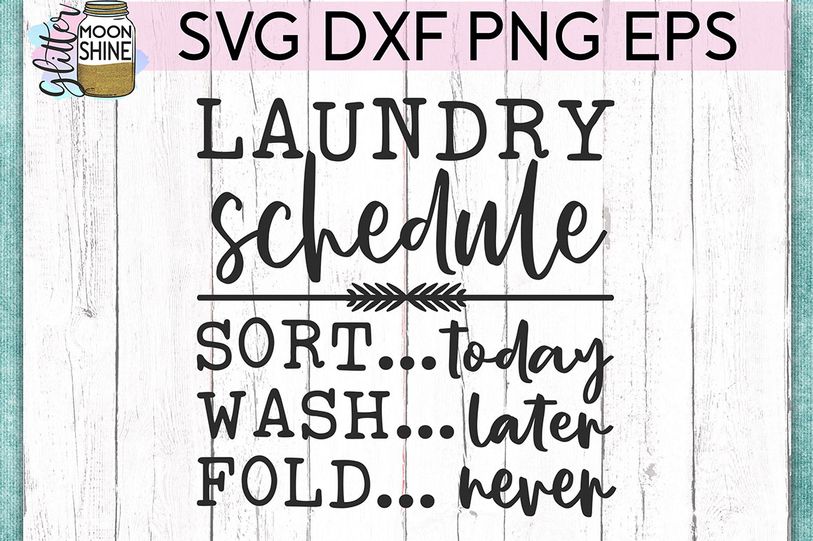 Laundry Schedule SVG DXF PNG EPS Cutting Files