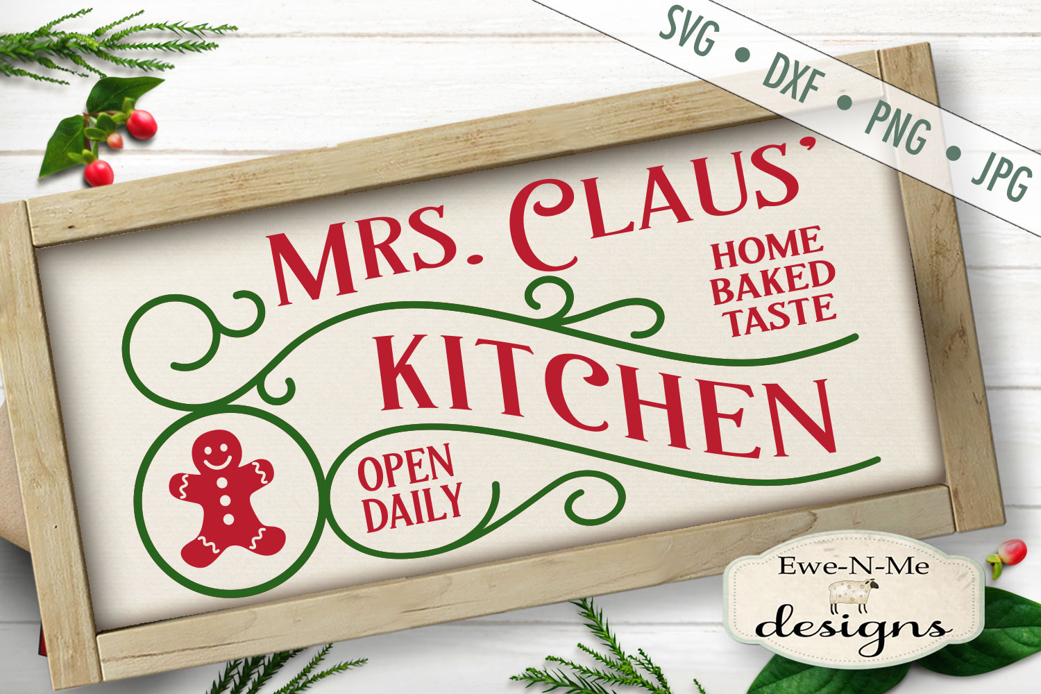 Download Mrs Claus' Kitchen - Christmas - Gingerbread - SVG DXF ...