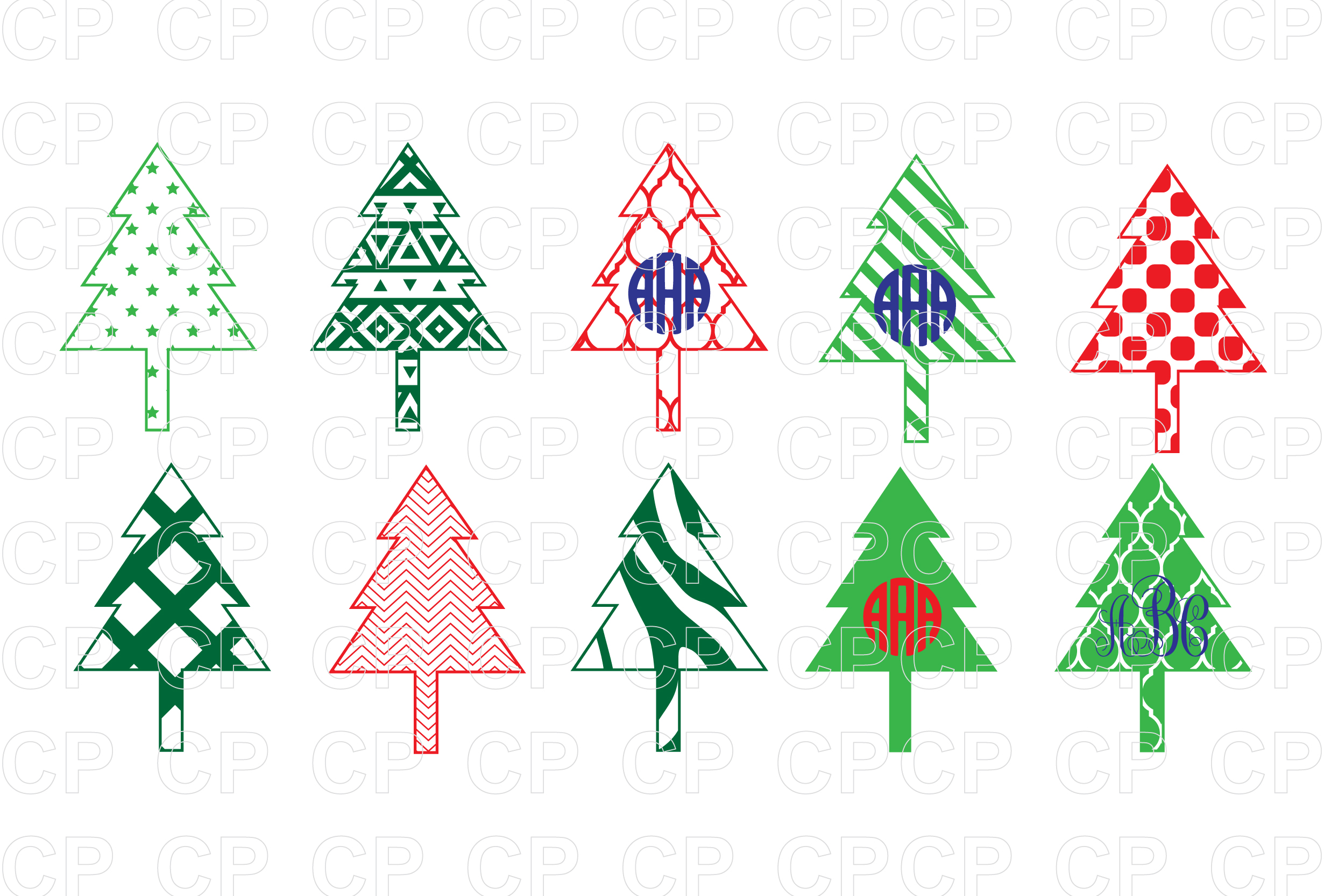 Download Christmas Tree Bundle SVG Cut Files,Christmas Tree Clipart ...