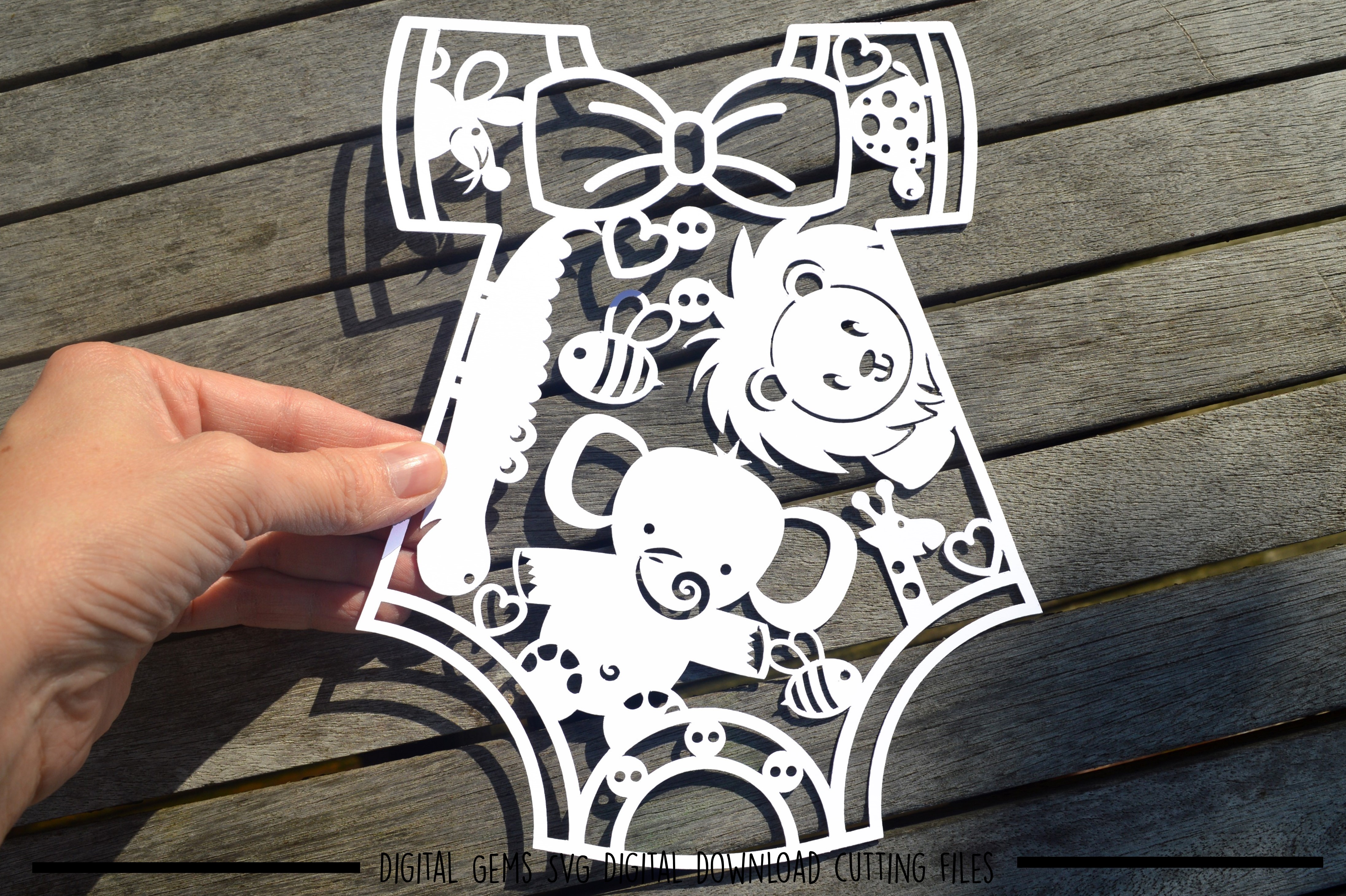 Baby grow paper cut SVG DXF EPS files (35243) | SVGs ...