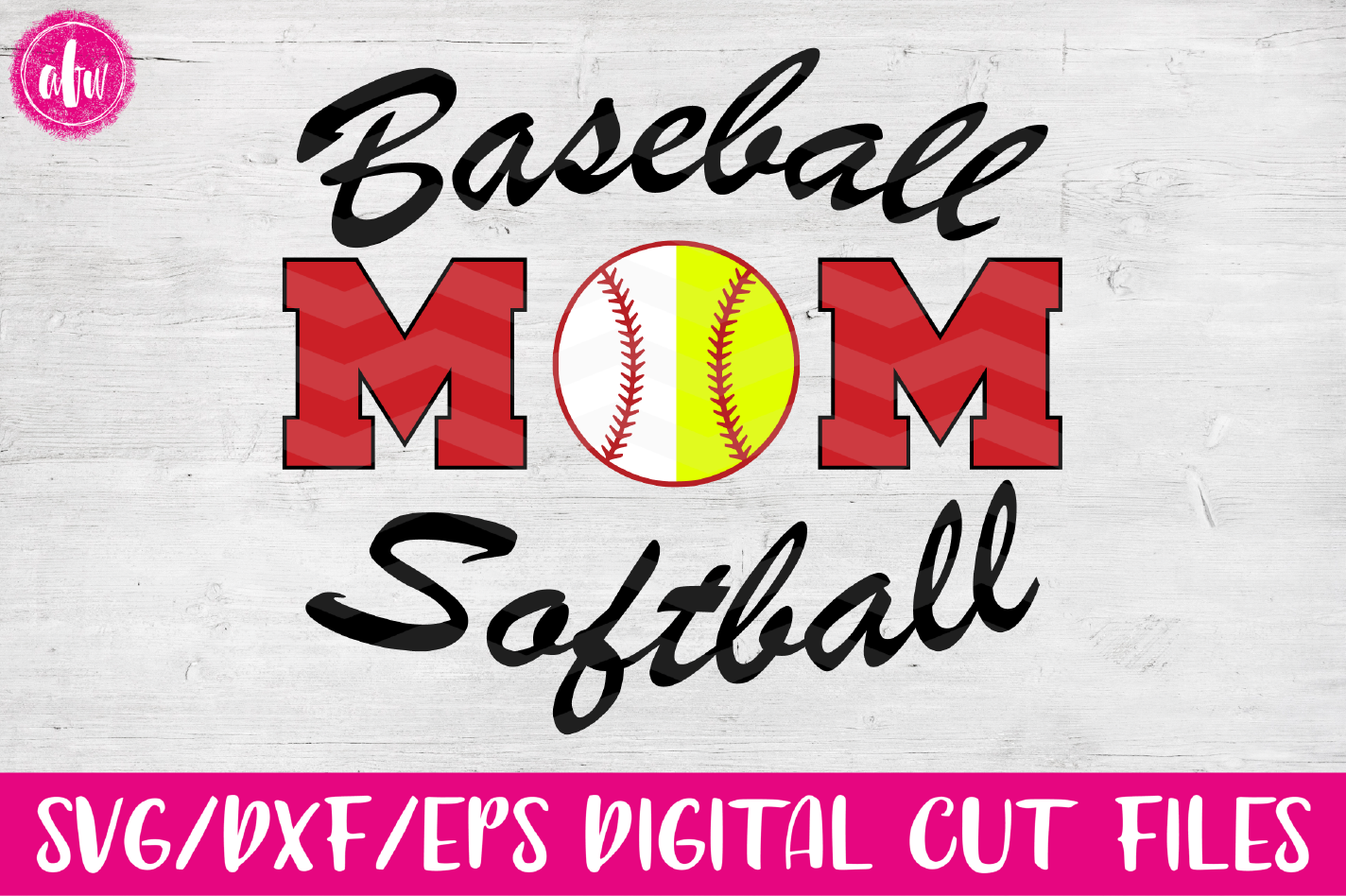 Baseball Softball Mom - SVG, DXF, EPS Cut Files (15323 ...