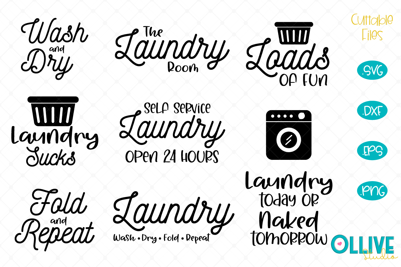 Laundry SVG Bundle, Laundry Cut Files