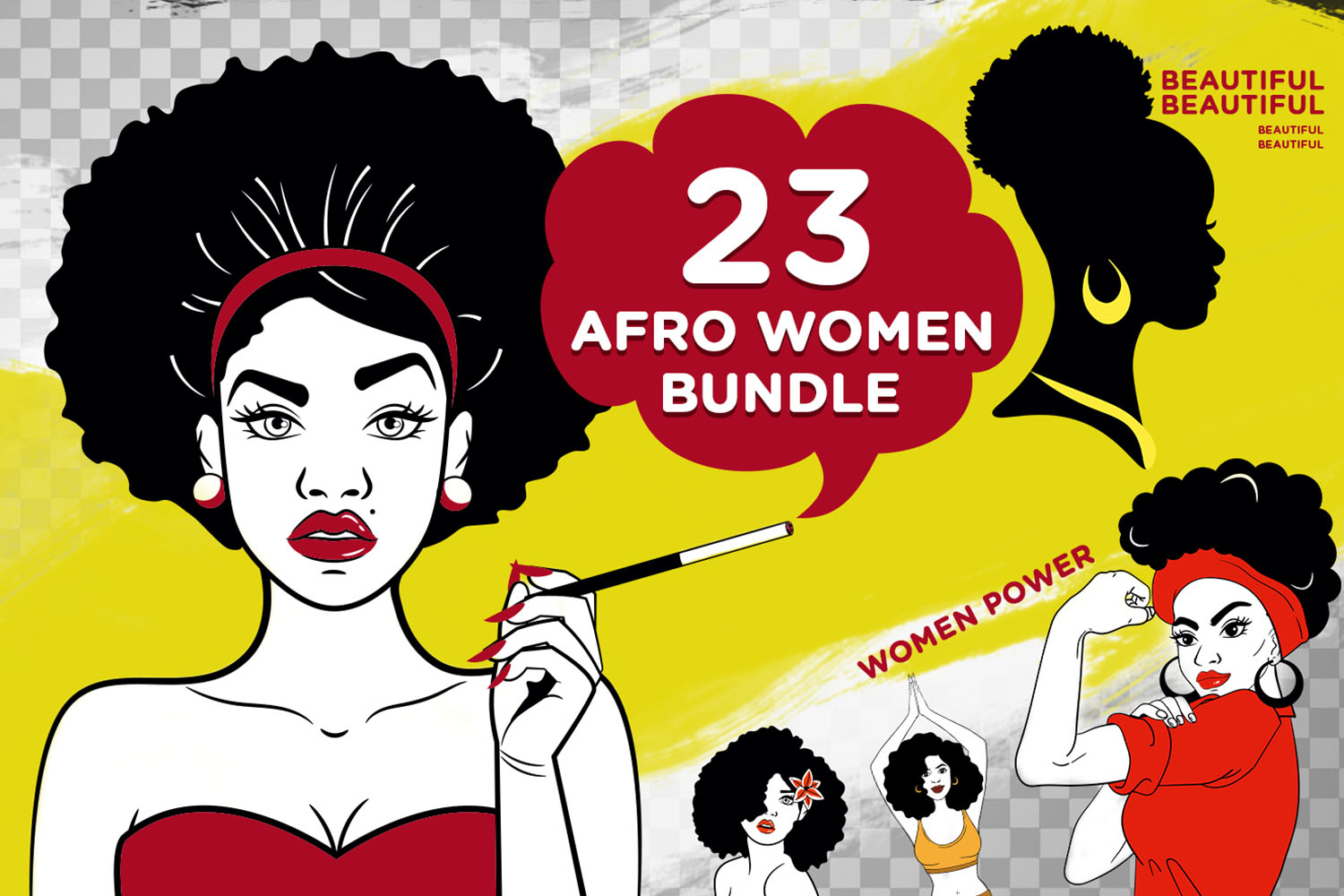 Download 23 Afro Woman Svg Bundle - Afro Girl - Afro Queen Svg