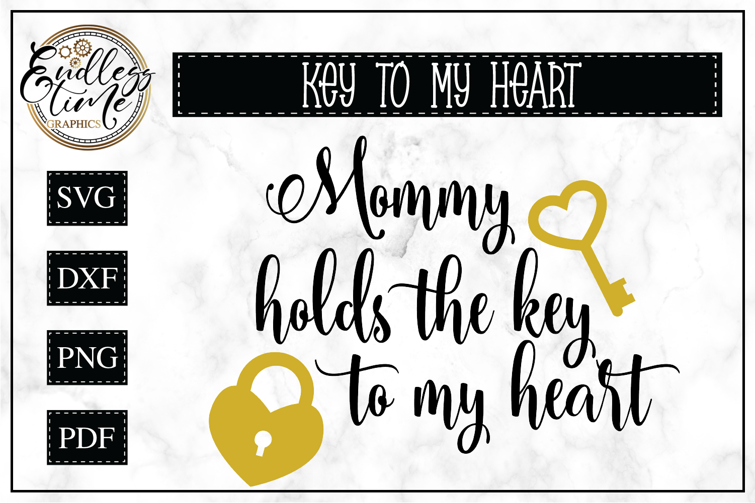 Download Mommy Holds the Key To My Heart SVG Cut File