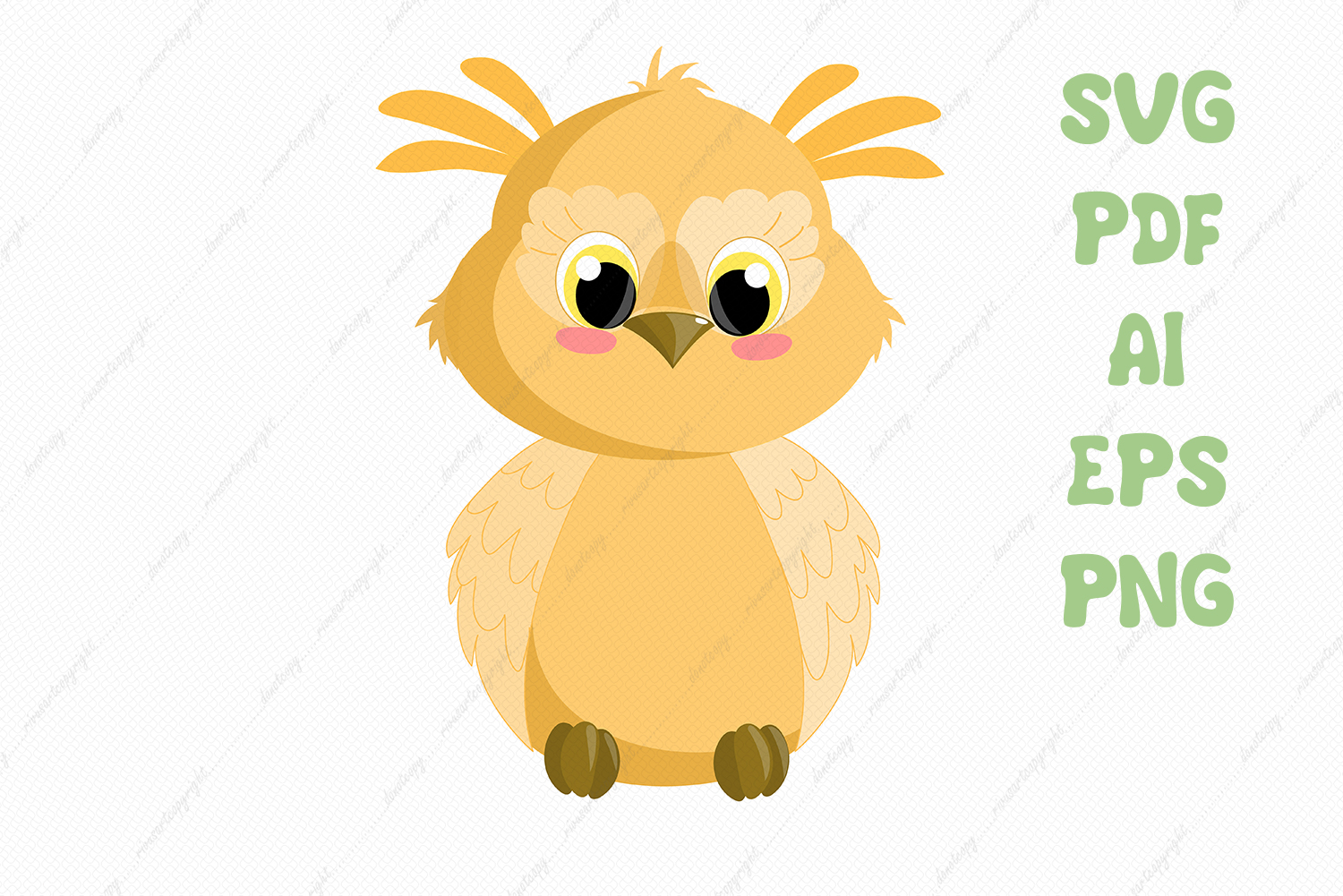 Cute owl svg clipart