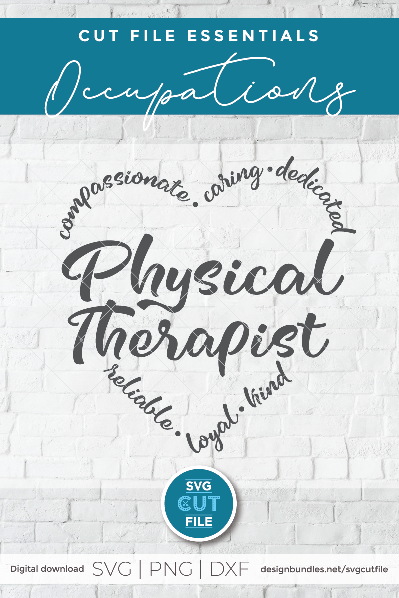 Physical therapist svg, physical therapy svg, PT heart svg