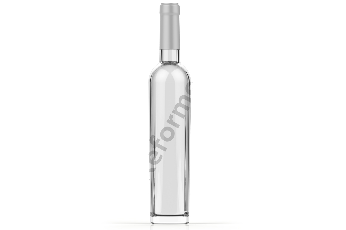 Download Clear Glass Bottle with Gin Mockup 0,5L