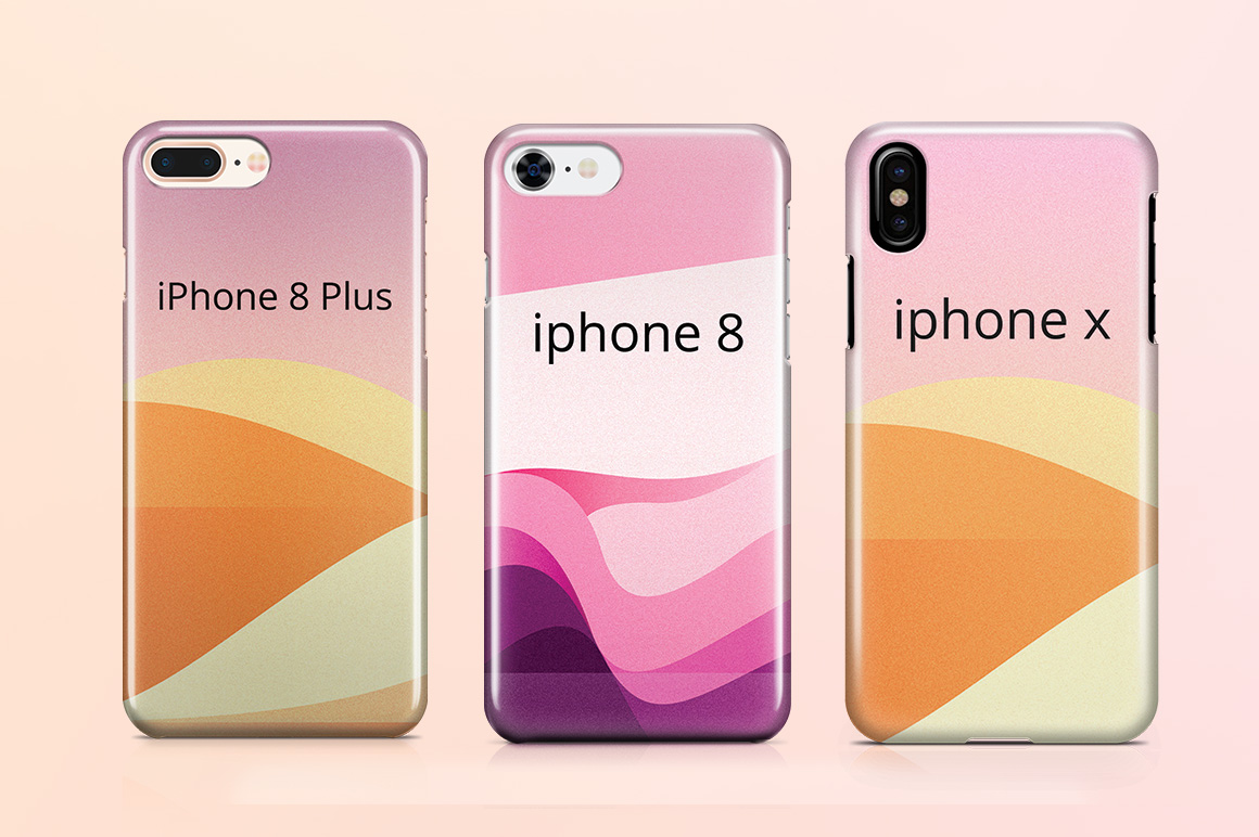 Download Apple iPhone 8, 8 plus and X 3d case Mock-ups Back View ...
