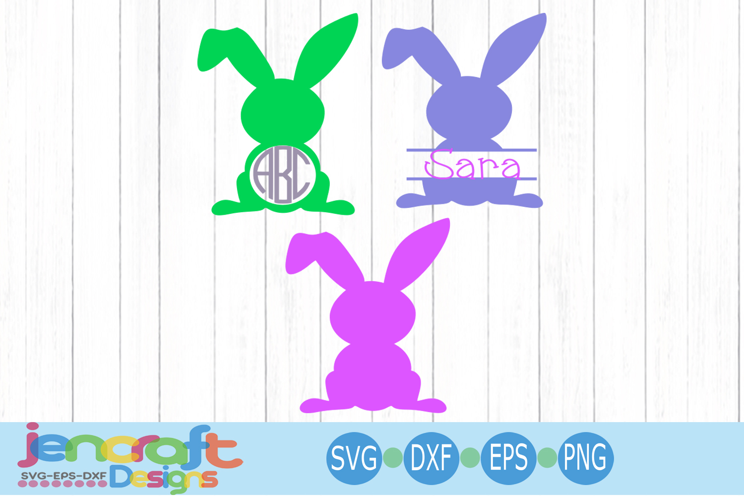 Monogram Frame - Easter svg, Bunny Rabbit Split svg, eps ...
