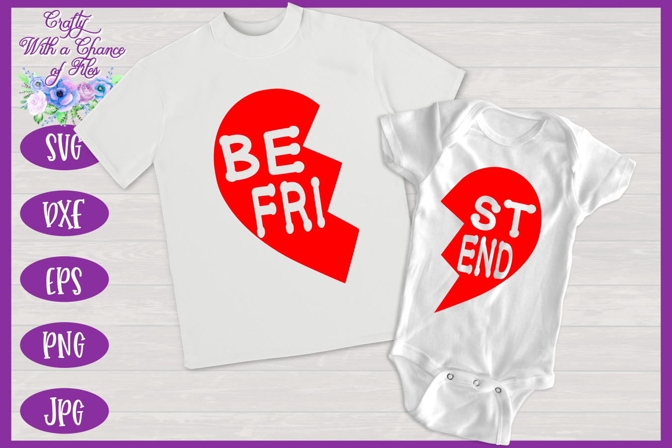 Download Best Friend Heart SVG - Sibling Shirt Design (191945) | SVGs | Design Bundles