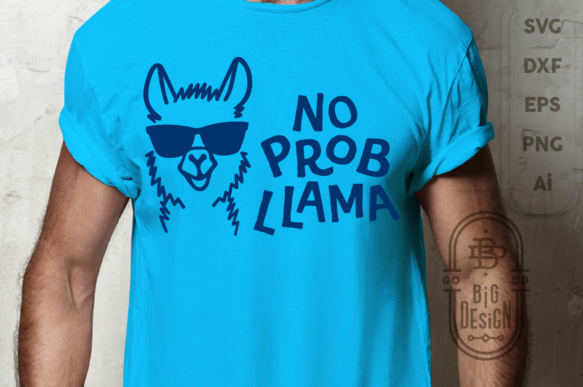 NO PROB - LLAMA SVG CUT FILE - Lama Head Svg Illustration