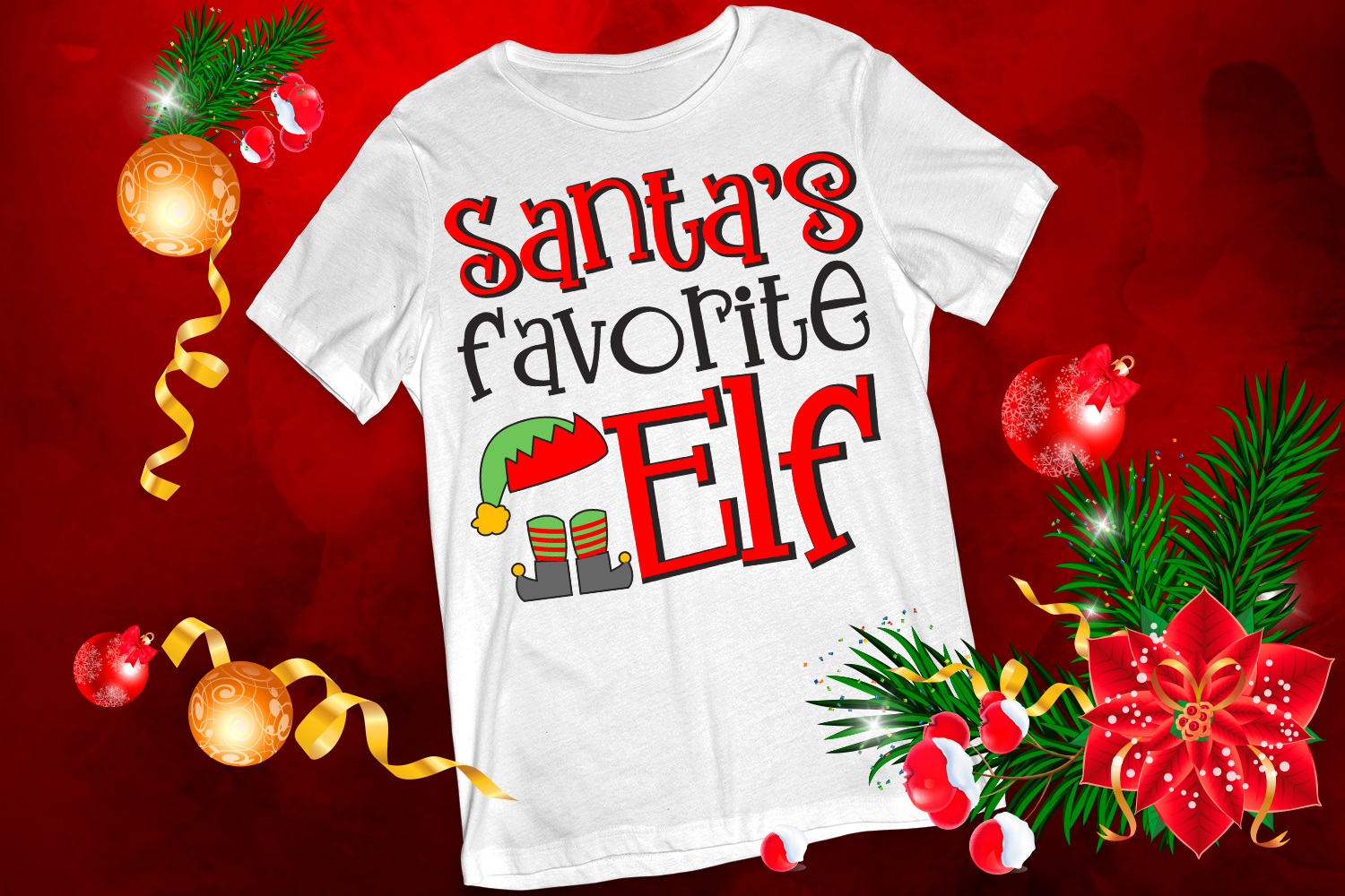 Santa's Favorite Elf Christmas svg, clipart, dxf