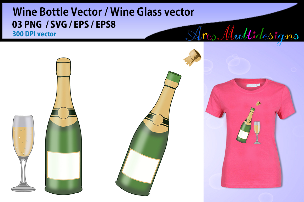 Download Wine bottle svg vector / wine glass svg vector cut file / champagne svg (67176) | Illustrations ...