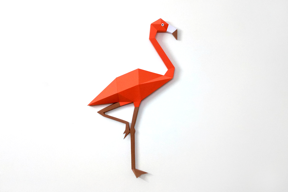 DIY Flamingo Wall decor - 3d papercraft (47099) | Printables | Design