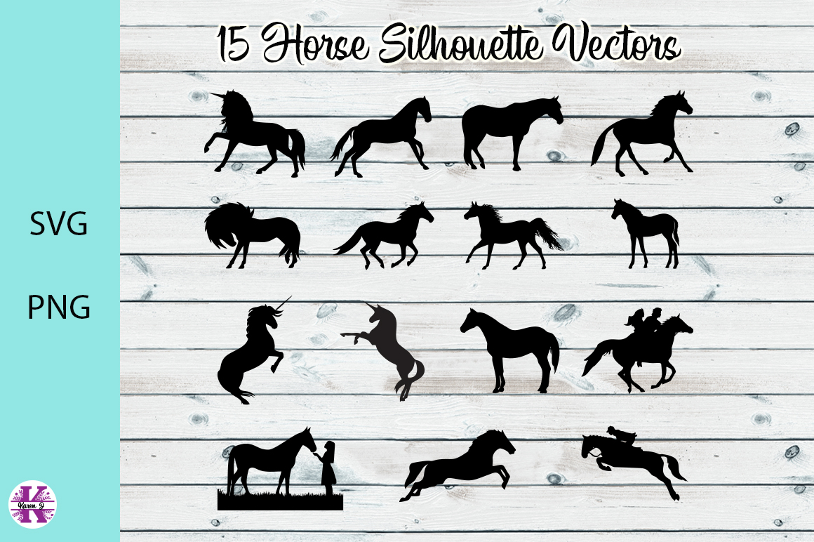 Download 15 Horse Silhouette Vectors