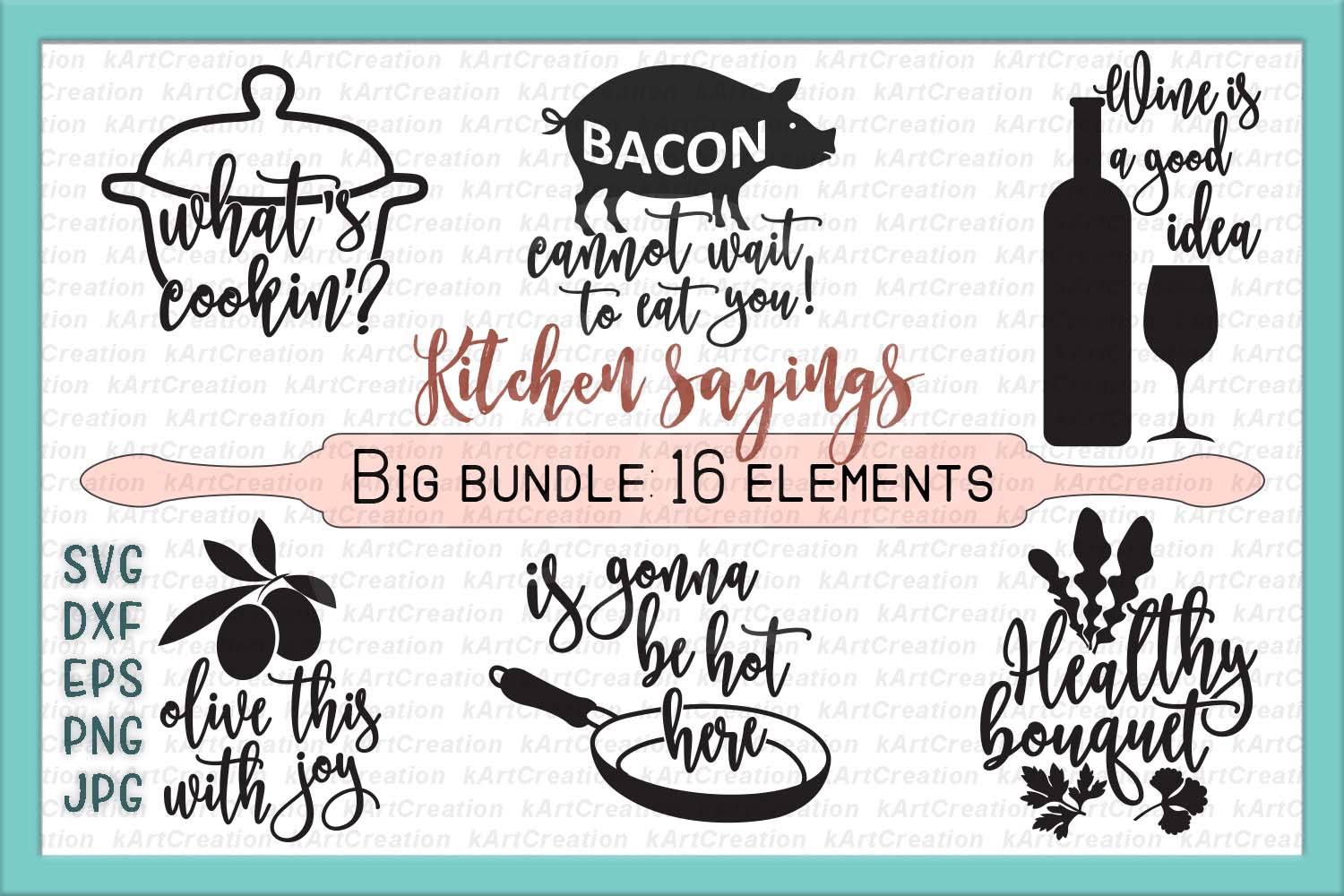 Download Bundle kitchen sayings towel designs svg dxg cutting files (49633) | SVGs | Design Bundles