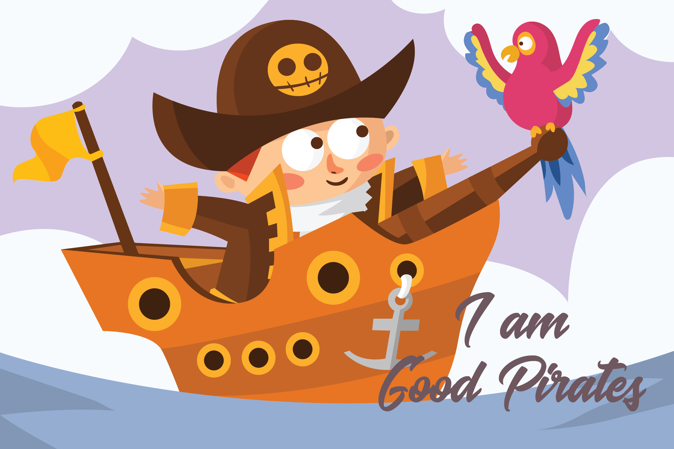 Little Pirates - Vector Illustration