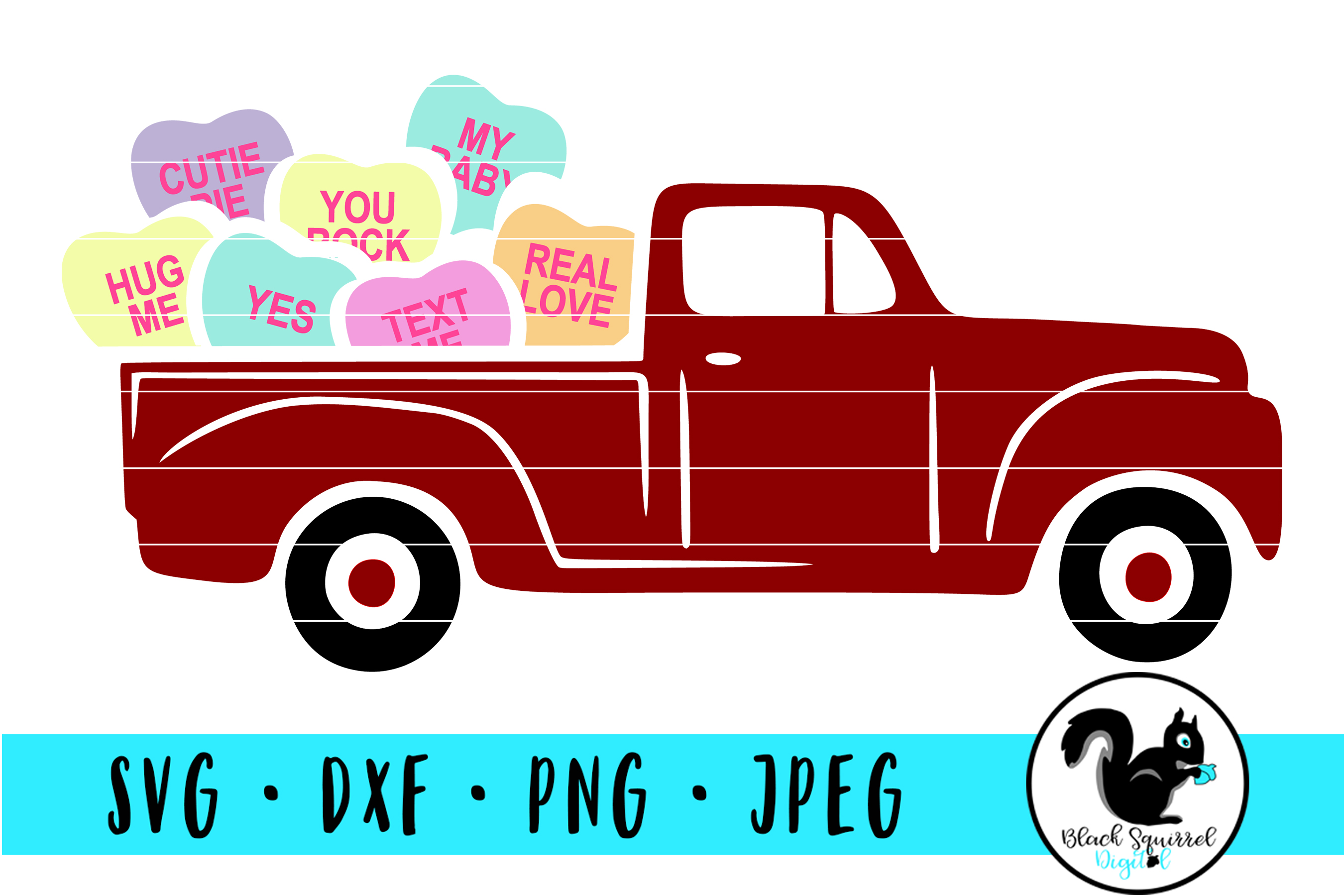 Hearts With Sayings Truck And Individual Conversation Hearts