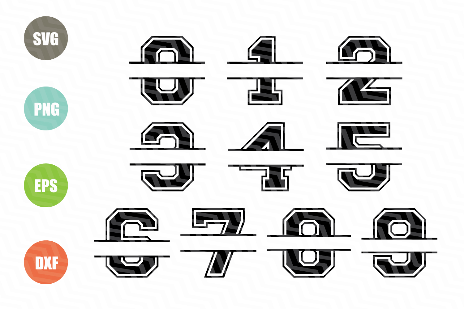 Download Varsity Split Font Svg, Full Alphabet + Numbers (51413 ...