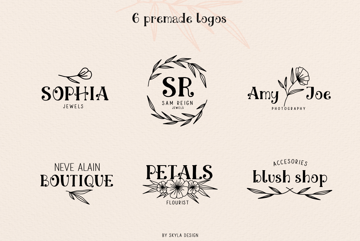 Download Ciera watercolor svg font family & floral logos clipart