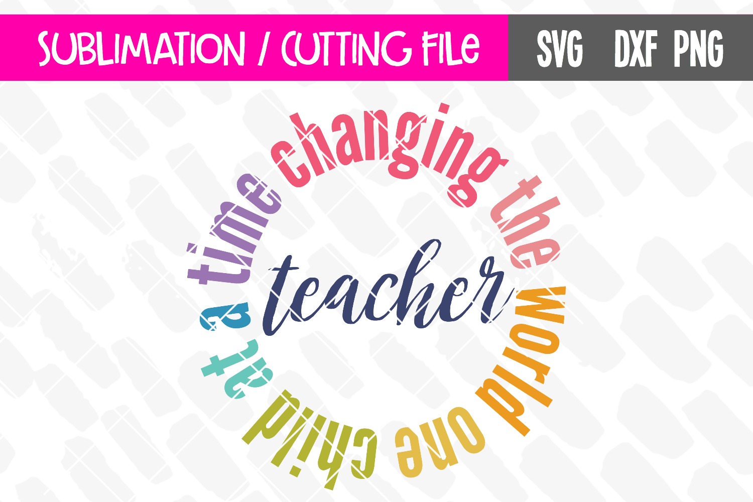 Download Teacher SVG | Changing the World One Child at a Time | Wreath | Cutting File| Cricut ...