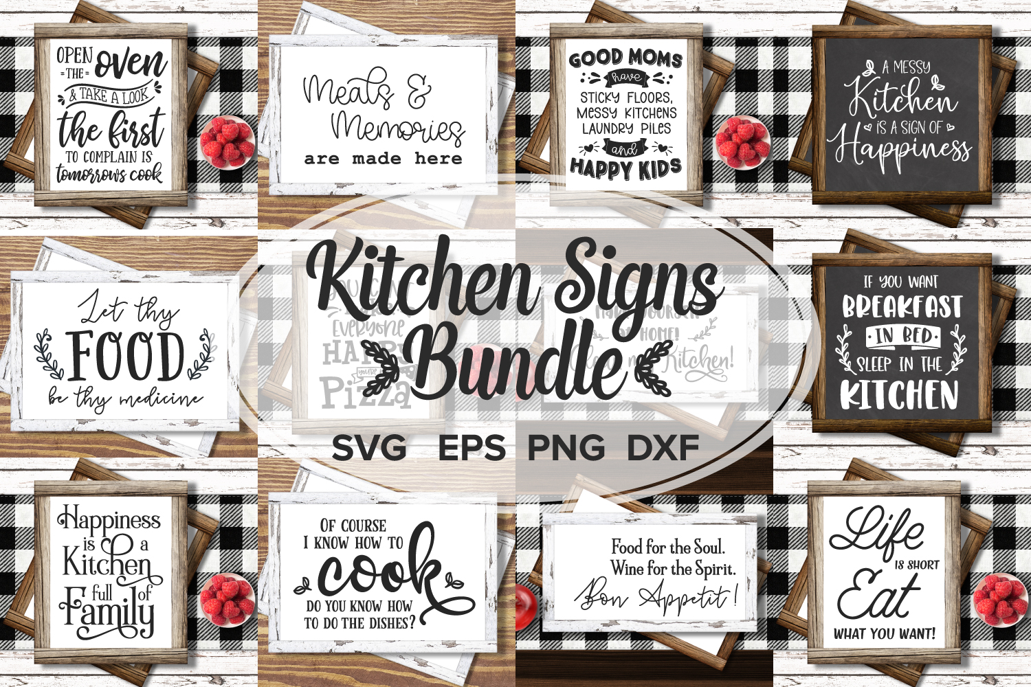 Download Kitchen Signs Bundle, Potholder Svg, Dish Towel Svg