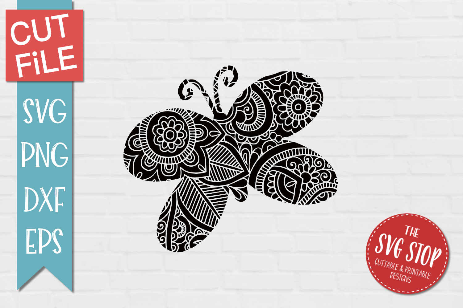 Download Mandala Butterfly - SVG, PNG, DXF, EPS (344703) | SVGs ...