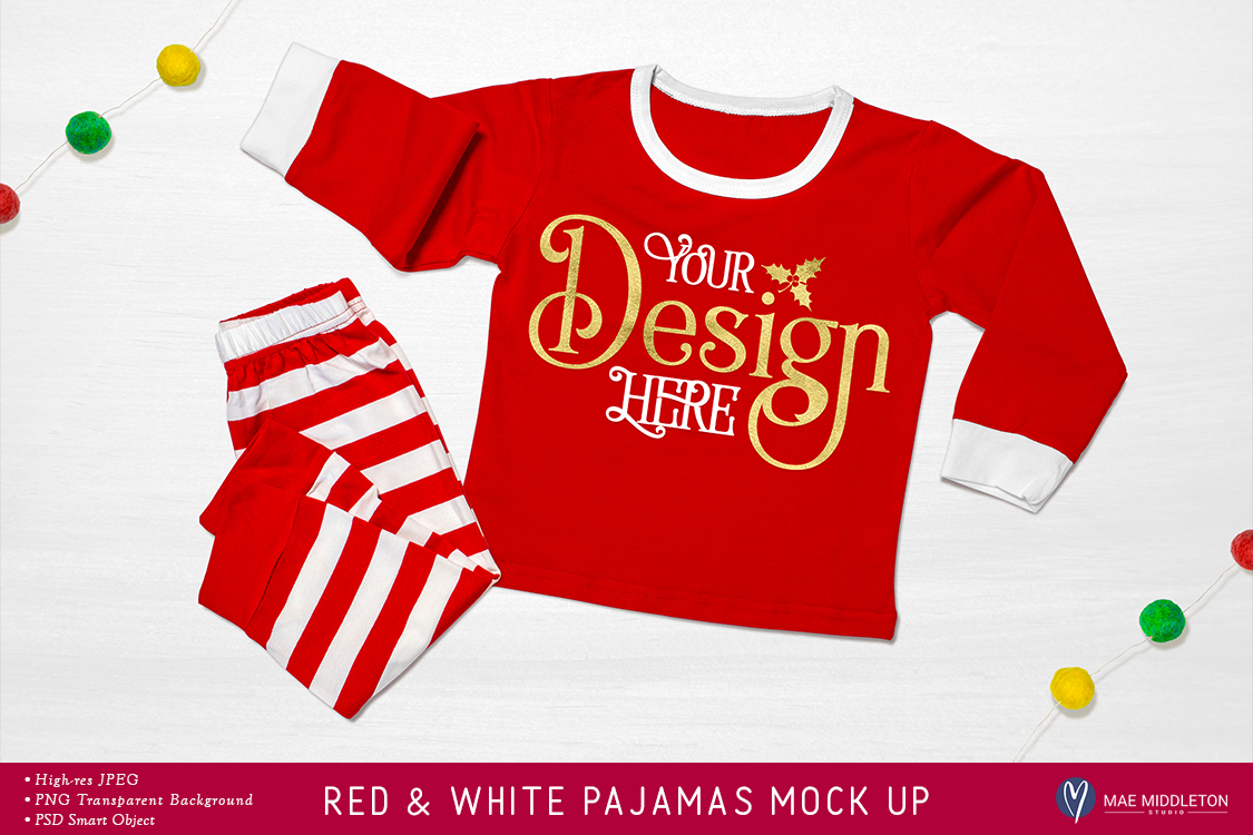 Pajamas Mock up for Christmas