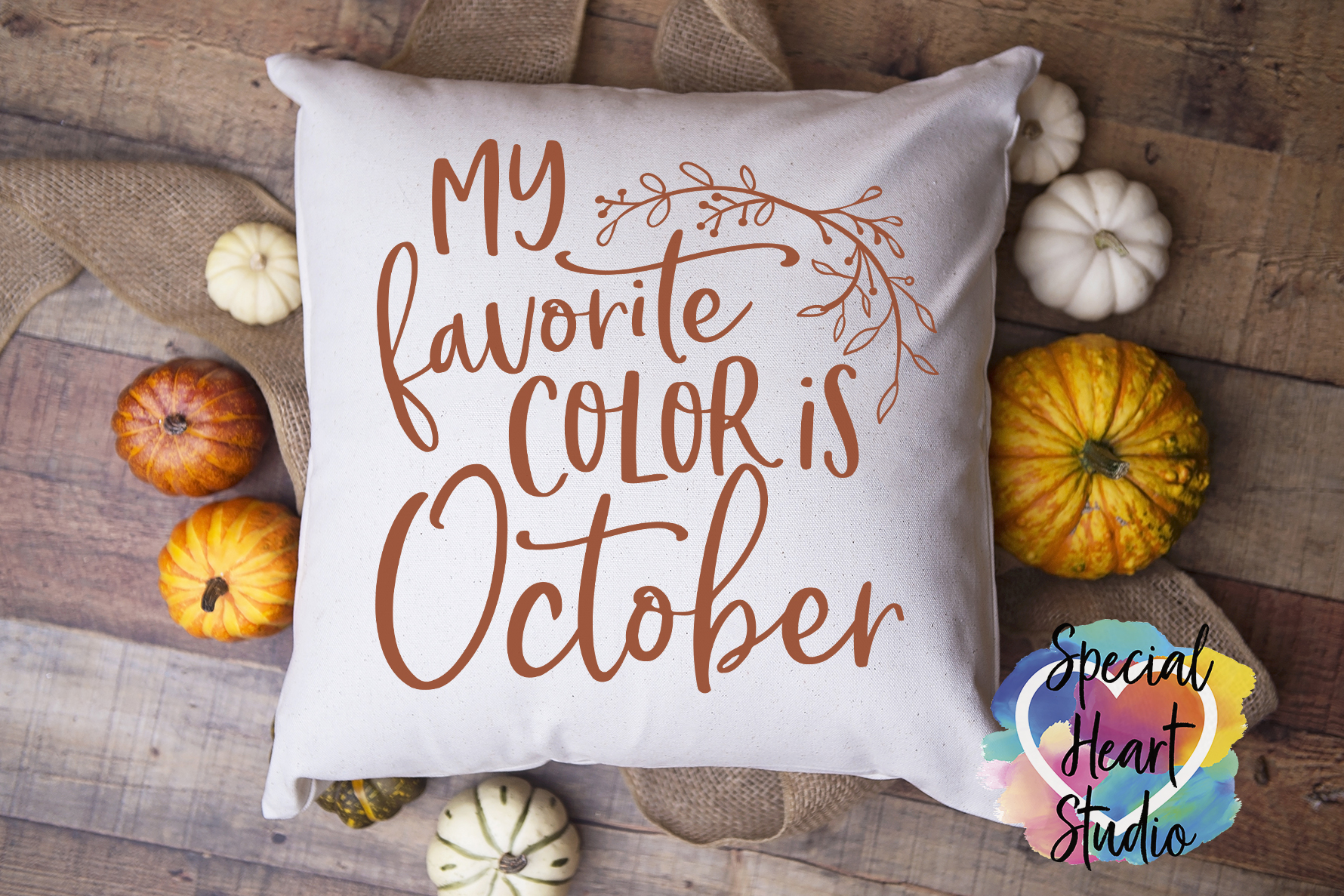 My Favorite Color is October - Fall SVG Cut File