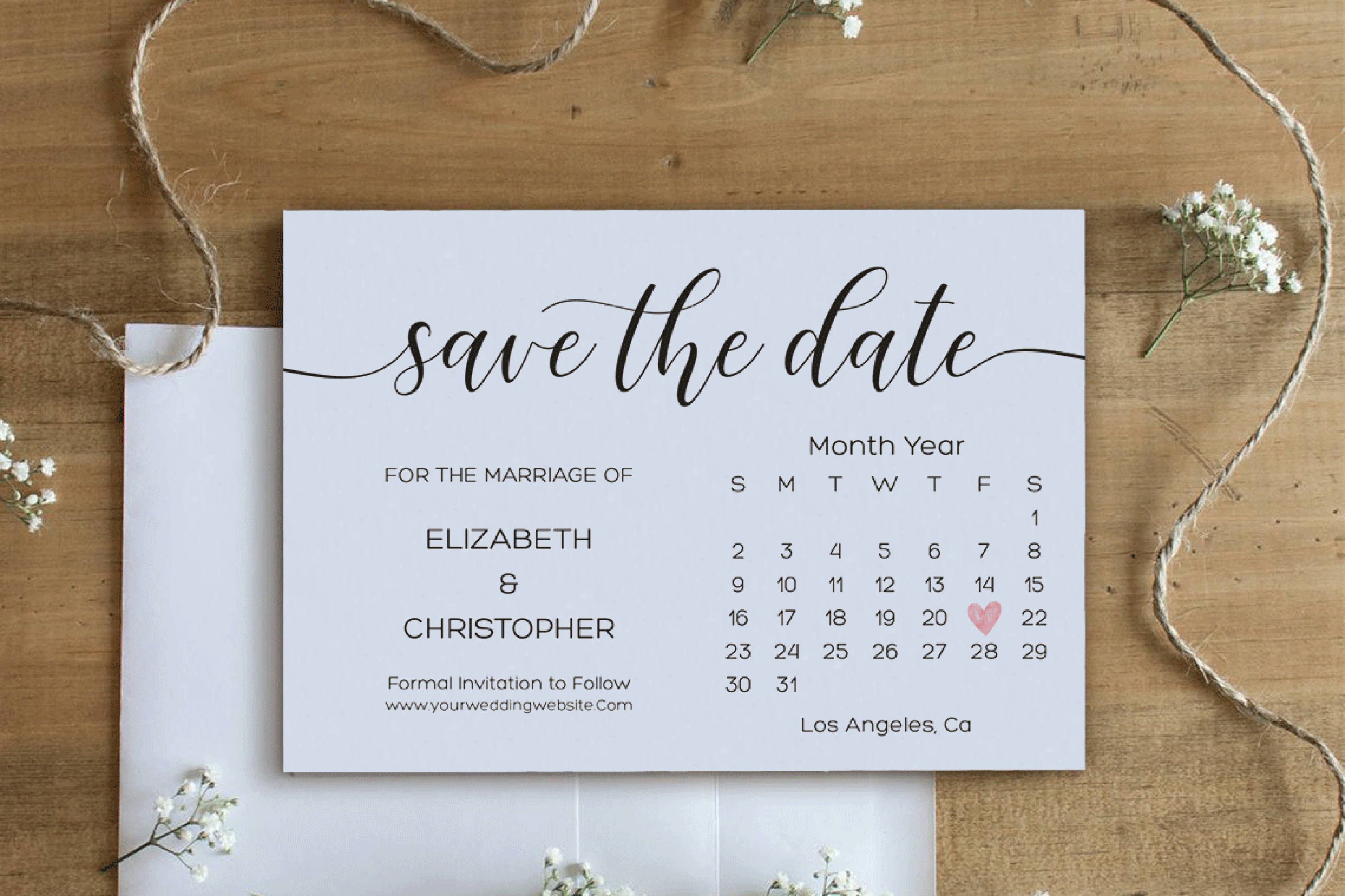 Free Printable Wedding Save The Date Templates