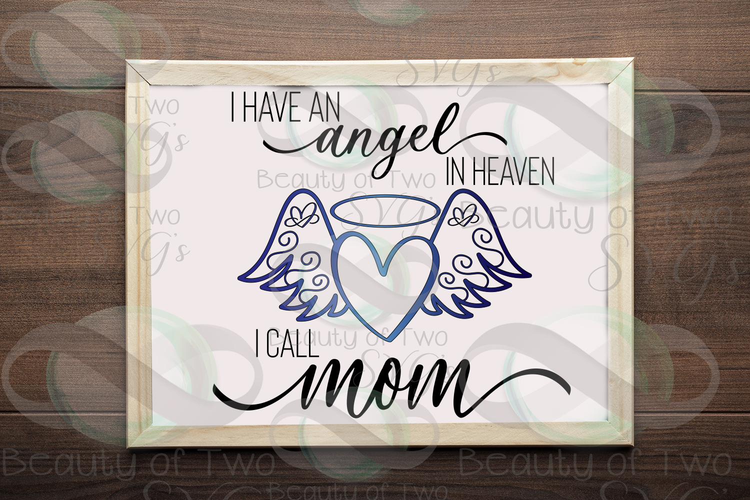 Download Angel in heaven I call Mom svg & png, parent loss svg