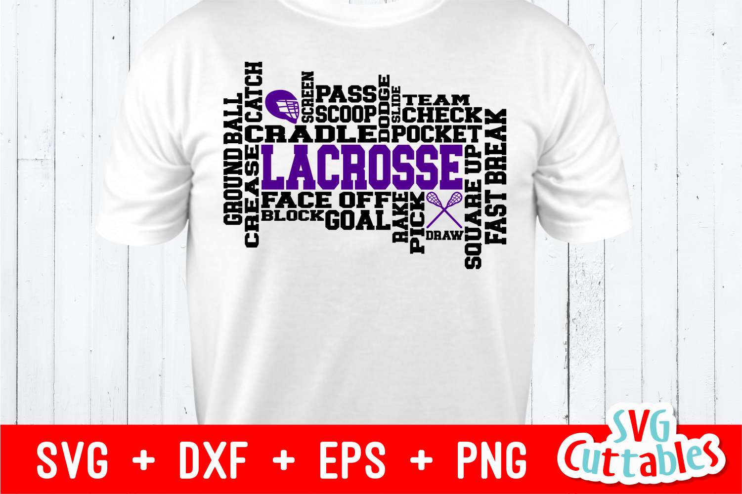 Lacrosse Word Art Cut File