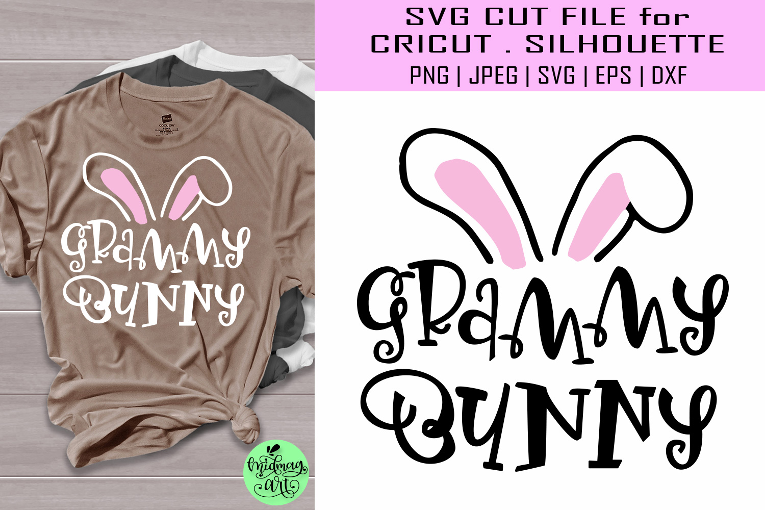 Download Grammy bunny svg, easter shirt svg