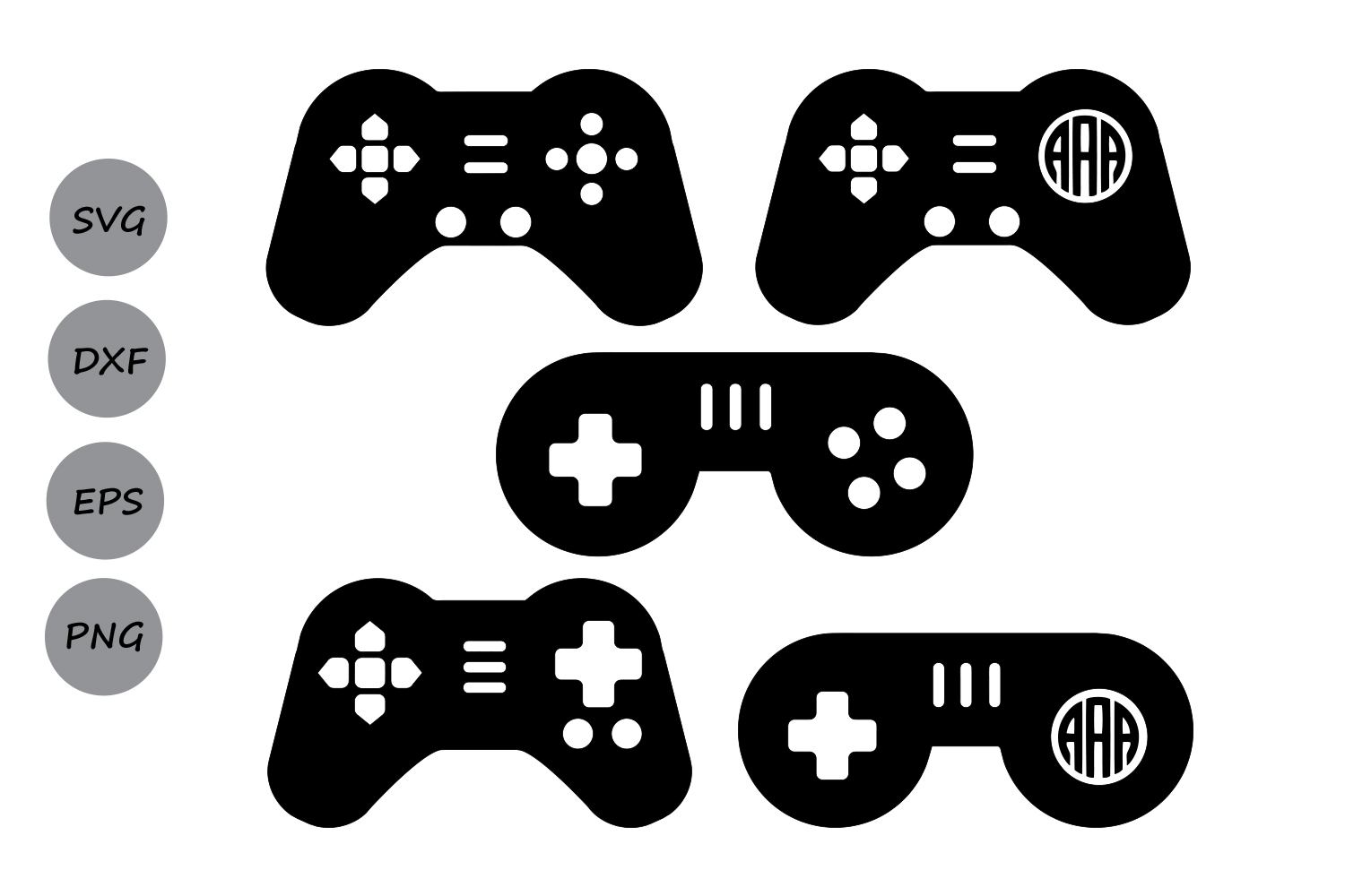 Game Controller SVG, Game Controller Monogram SVG, Game ...