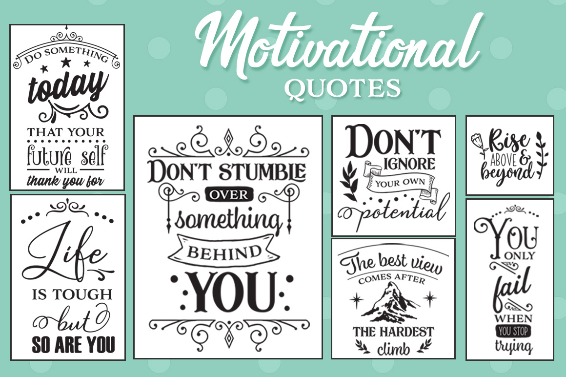 Download Motivational Quotes SVG Pack (168153) | Cut Files | Design ...