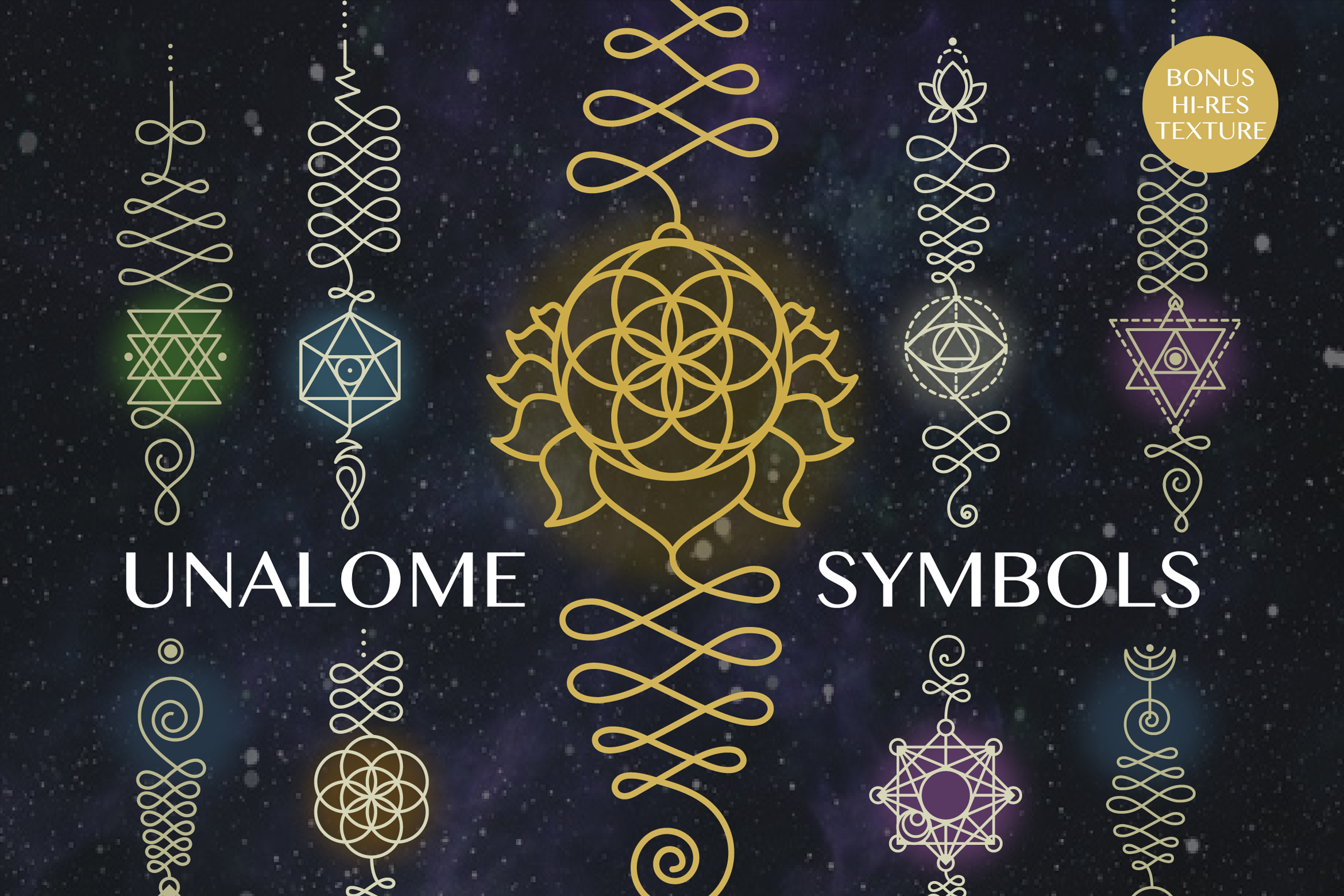 7 Unalome symbols vol.1