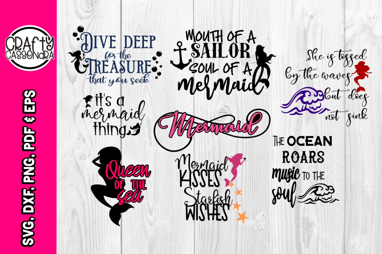 Download Mermaid svg bundle - designs for cricut - diy bundle deal