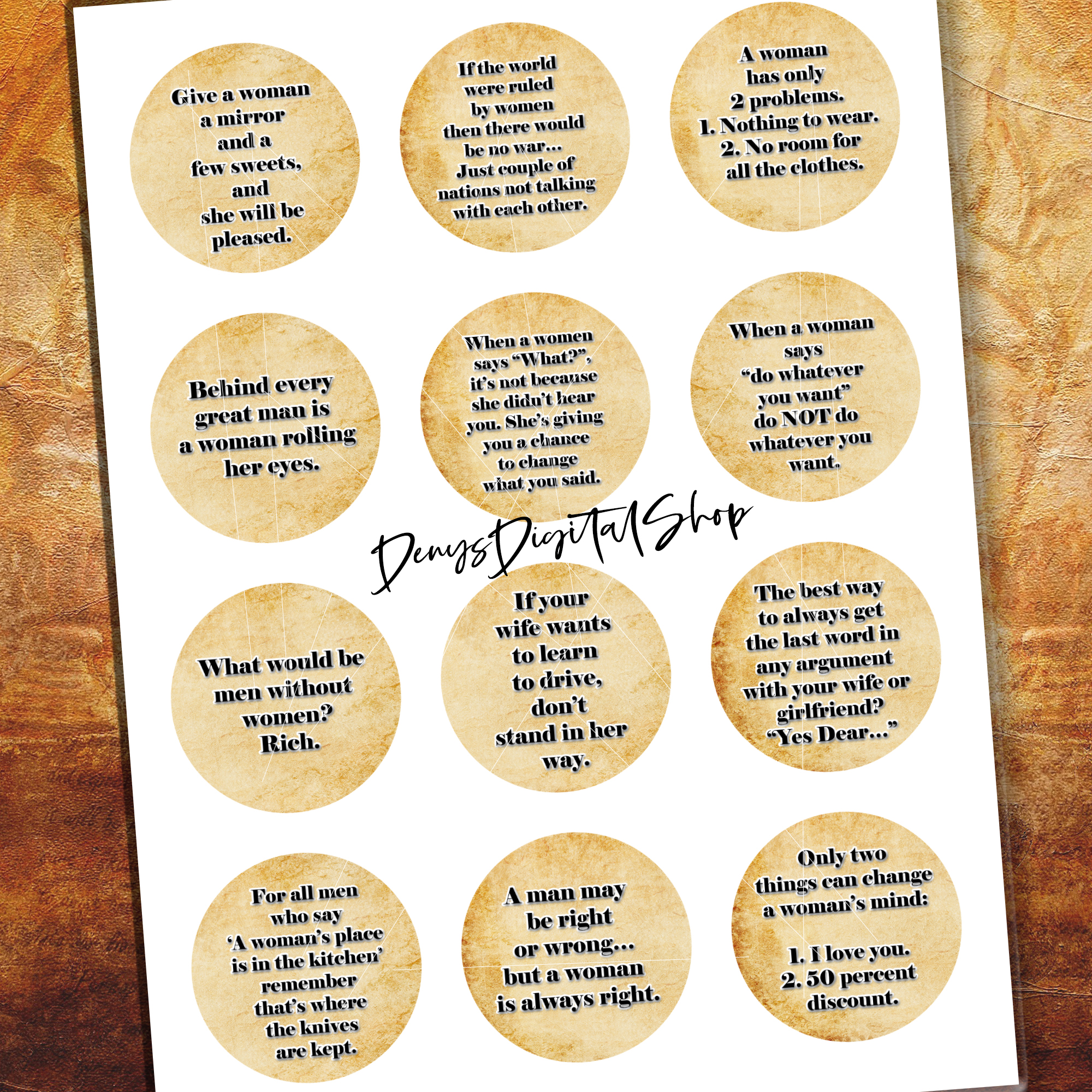 Aphorisms Digital Collage Sheet,Aphorism Woman,Funny Quotes