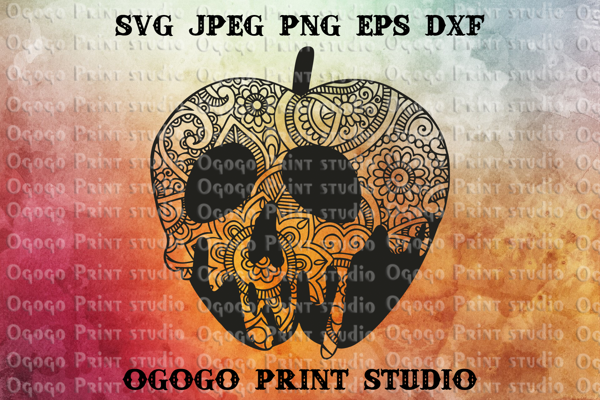 Download Apple Mandala Svg Free Design - Layered SVG Cut File - All ...