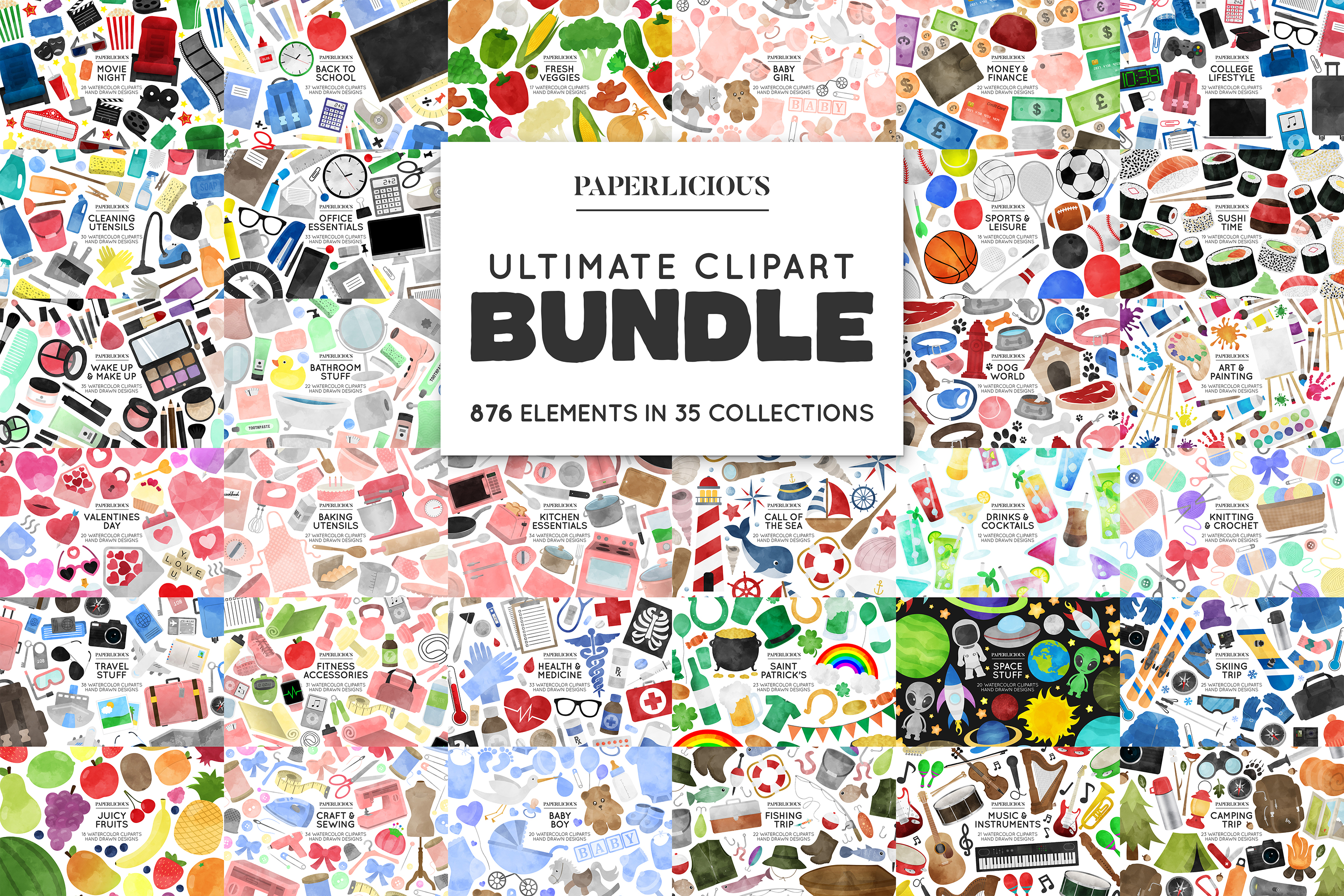 Ultimate Clipart Bundle (326382) | Illustrations | Design Bundles
