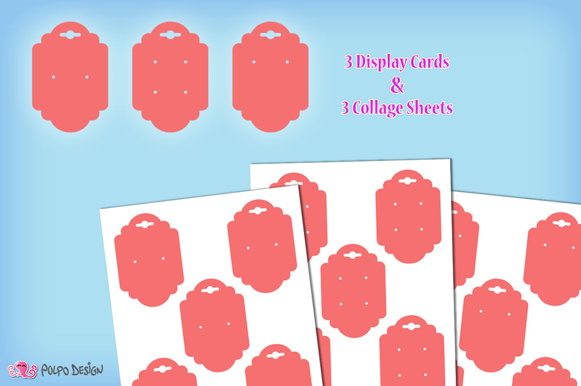 Earring Display Cards Bundle SVG File