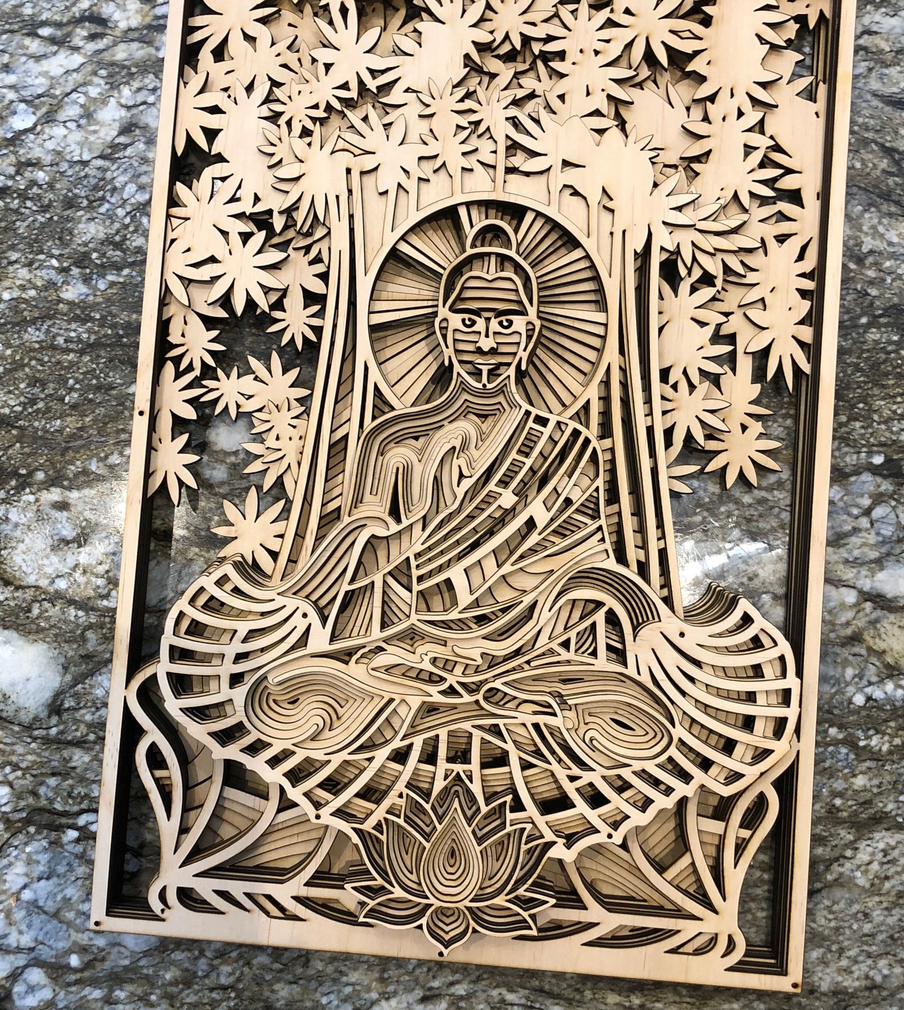 Download Multilayer Mandala 'Buddha' Files for CNC Laser