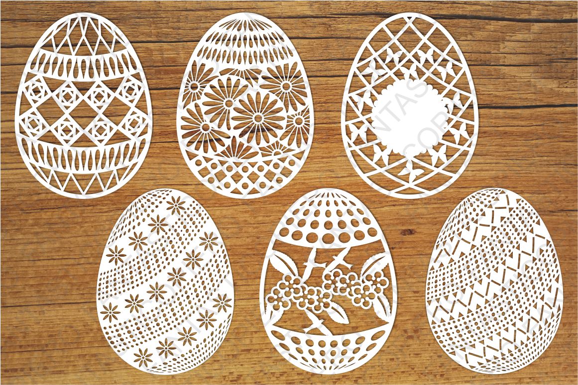 Easter Eggs (set 2) SVG files for Silhouette Cameo and ...