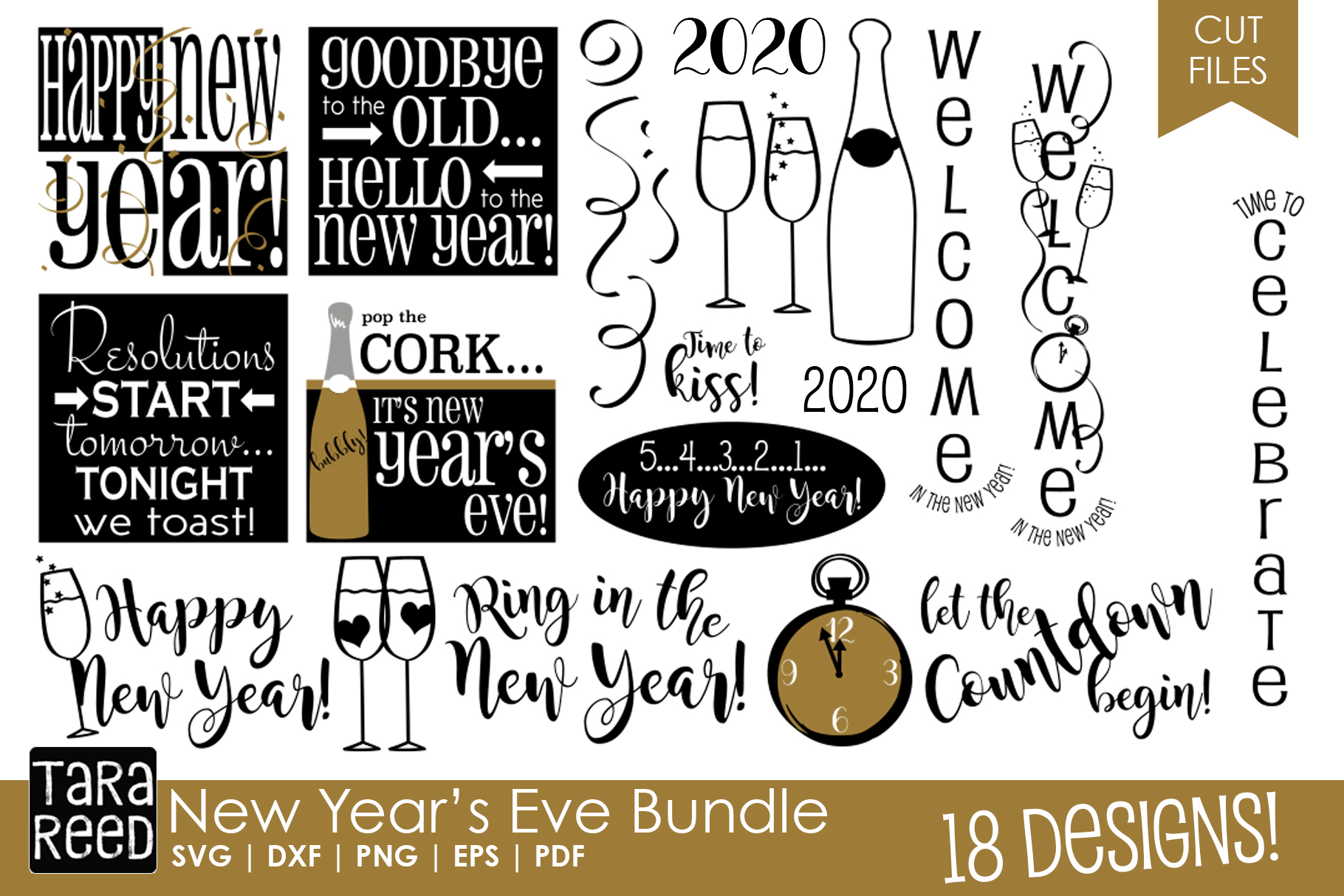 Free New Years Svg - Happy New Year A Beautiful New Year Design 159709