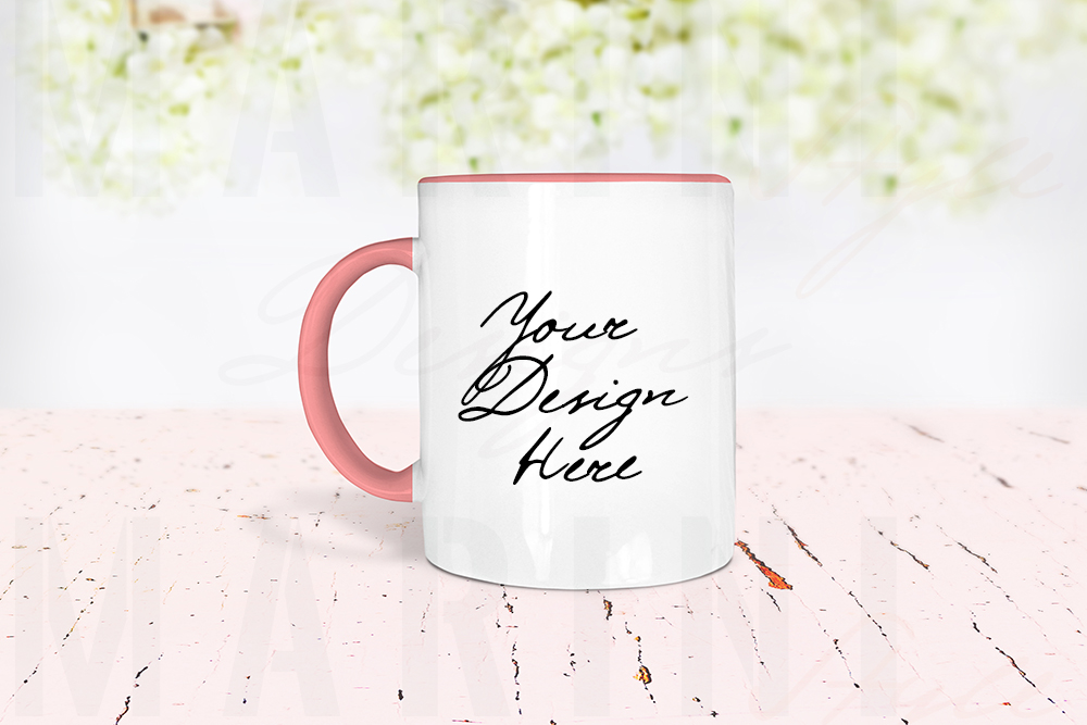 Download Mug mockup black handle, black rim, Colored handle mug, 930