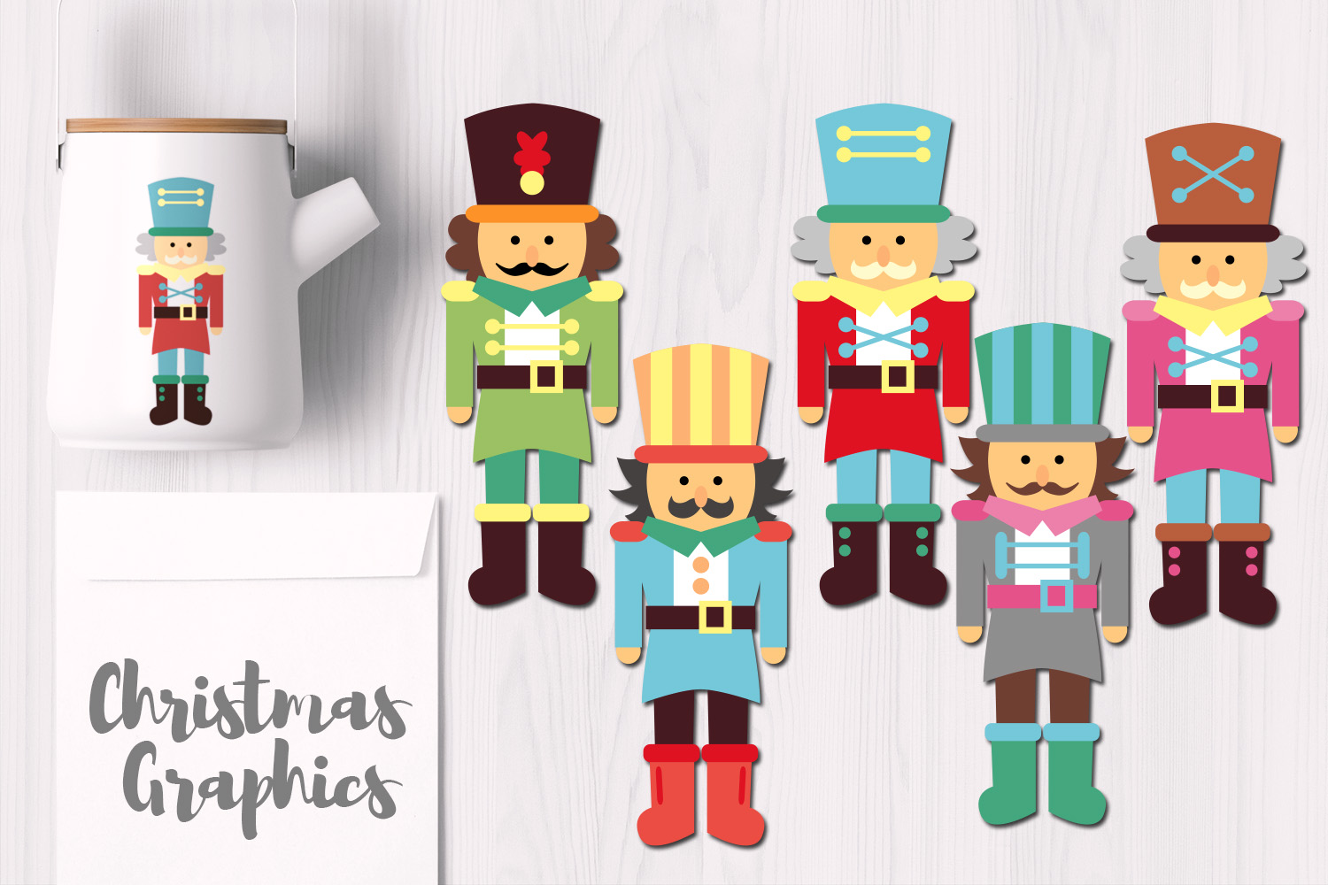 Cute Nutcracker Christmas Graphics (149969) | Illustrations | Design