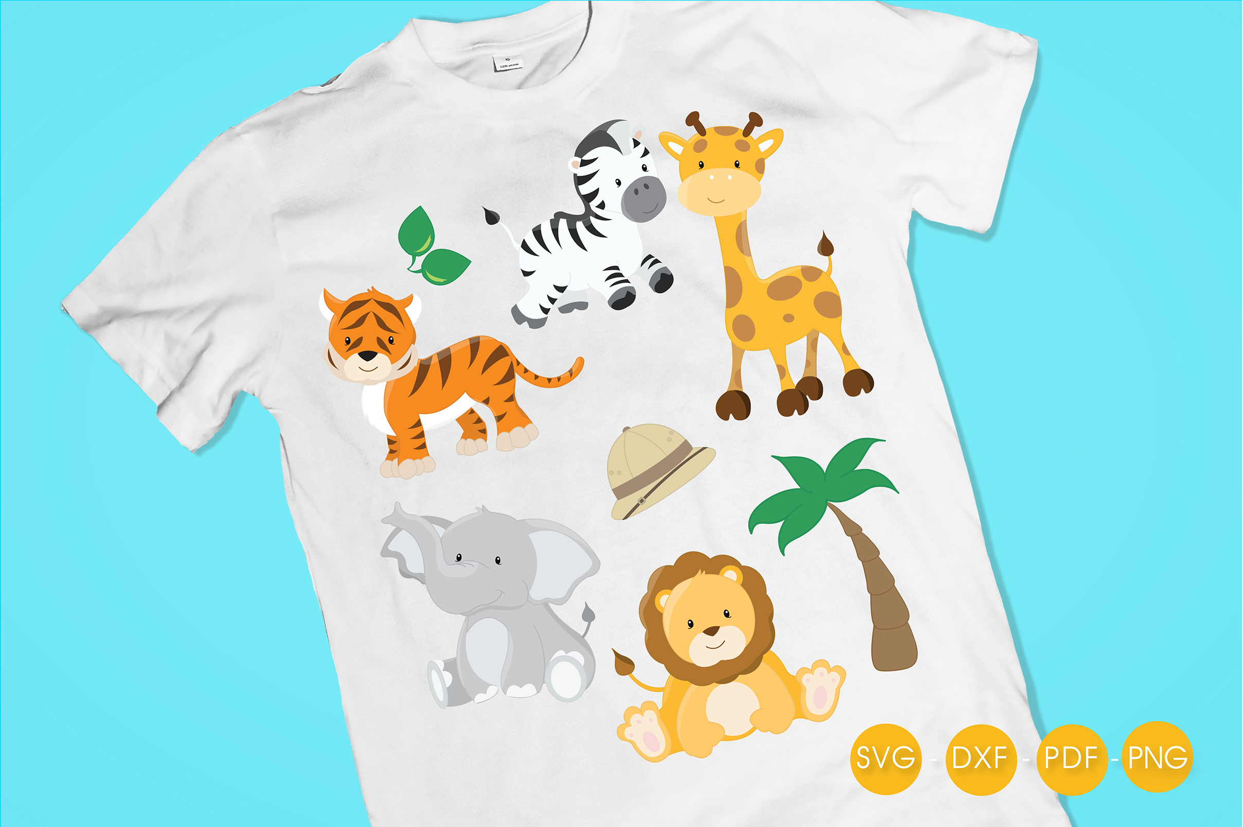 Download Safari Animals cutting files svg, dxf, pdf, eps included ...