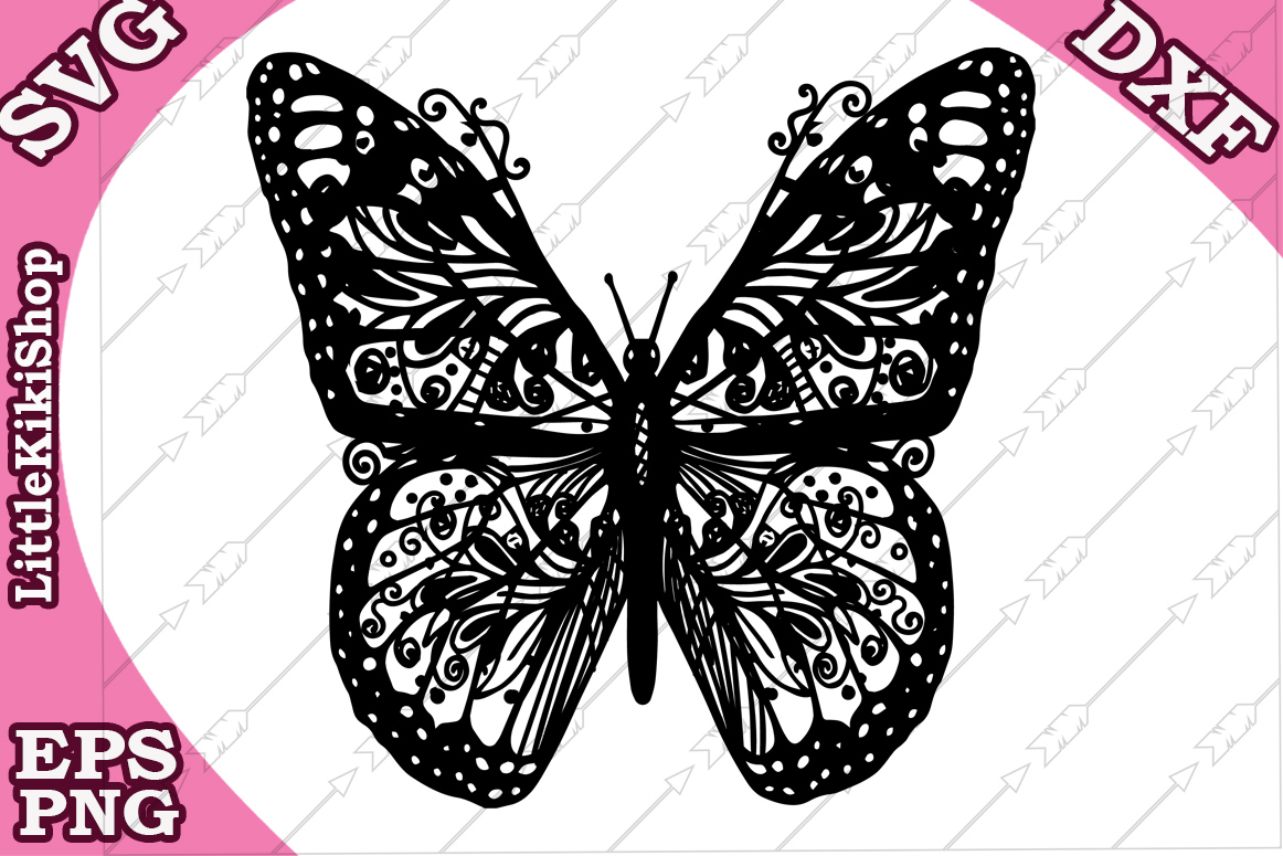 Download Zentangle Butterfly Svg, Mandala Butterfly, Butterfly cut ...