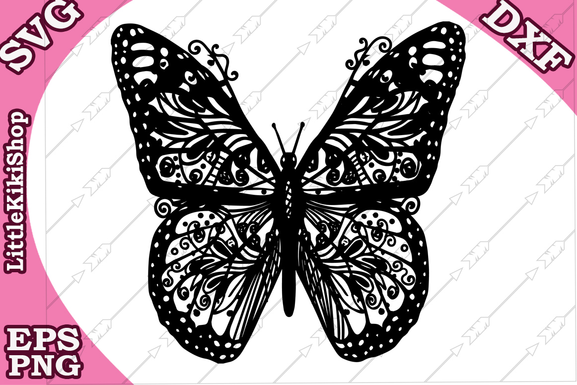 Zentangle Butterfly Svg, Mandala Butterfly, Butterfly cut ...