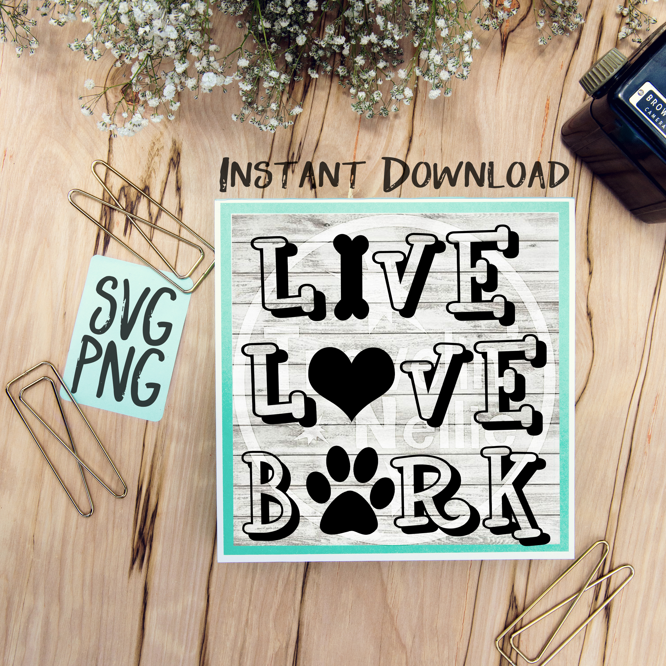 Download Live Love Bark SVG PNG Image Design for Vinyl Cutters ...